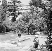 Park in Bozen: Gastgarten Laurinhotel (Positivo) di Foto Hermann Frass, Bozen,Hermann Frass (1958/06/01 - 1958/06/63)