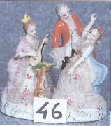 Figur, Liebespaar und musizierende Dame