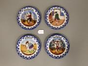 Tellerset mit Jahreszeitendekor