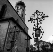 croce tombale: ferro battuto (Positivo) di Foto Elisabeth Fuchs-Hauffen, Überlingen/Bodensee,Fuchs-Hauffen, Elisabeth (1967/05/01 - 1967/05/31)