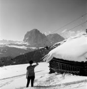 Sessellift Seceda (Positivo) di Foto Elisabeth Fuchs-Hauffen, Überlingen/Bodensee,Fuchs-Hauffen, Elisabeth (1968/03/01 - 1968/03/31)