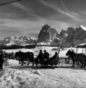 Pferdeschlitten (Positivo) di Foto Elisabeth Fuchs-Hauffen, Überlingen/Bodensee,Fuchs-Hauffen, Elisabeth (1968/02/01 - 1968/02/28)