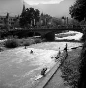 Wassersport: Kanufahren (Passer) (Positivo) di Foto Elisabeth Fuchs-Hauffen, Überlingen/Bodensee,Fuchs-Hauffen, Elisabeth (1970/06/01 - 1970/06/63)