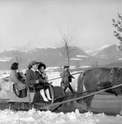 Pferdeschlitten (Positivo) di Foto Elisabeth Fuchs-Hauffen, Überlingen/Bodensee,Fuchs-Hauffen, Elisabeth (1970/03/01 - 1970/03/31)