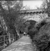 Brücke Steinerner Steg/Römersteg Meran (Positivo) di Foto Elisabeth Fuchs-Hauffen, Überlingen/Bodensee,Fuchs-Hauffen, Elisabeth (1977/04/01 - 1977/04/43)
