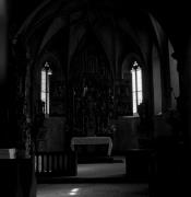 Kirche Latsch Spitalkirche zum Hl. Geist (Positivo) di Foto Elisabeth Fuchs-Hauffen, Überlingen/Bodensee,Fuchs-Hauffen, Elisabeth (1968/09/01 - 1968/09/93)