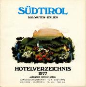 Südtirol - Dolomiten - Italien - Hotelverzeichnis 1977