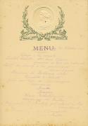Menu: Sonntag, 29 Oktober 1905
