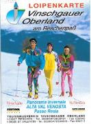 Loipenkarte Wanderkarte Vinschgauer Oberland am Reschenpass - Panorama invernale panorama estivo Alta Val Venosta Passo Resia.