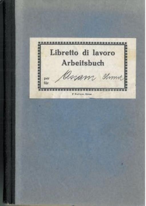 Libretto Di Lavoro Arbeitsbuch Fur Assam Anna