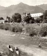 Wettkampf: Kanufahrt in Meran/Passer (Positivo) di Foto Fuchs-Hauffen, Überlingen (1950/01/01 - 1969/12/31)