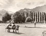 Badegäste in/bei Schwimmbad (Positivo) di Foto Fuchs-Hauffen, Überlingen (1950/01/01 - 1969/12/31)