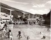 Badegäste in/bei Schwimmbad (Positivo) di Foto Fuchs-Hauffen, Überlingen (1950/01/01 - 1969/12/31)