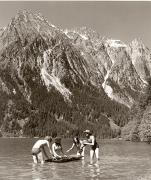 Badegäste in/bei See (Positivo) di Foto Fuchs-Hauffen, Überlingen (1950/01/01 - 1969/12/31)
