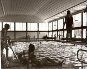 Badegäste in/bei Schwimmbad (Positivo) di Foto Fuchs-Hauffen, Überlingen (1950/01/01 - 1969/12/31)