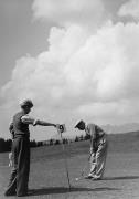 Golfplatz Karerpass (Positivo) di Foto E. Pedrotti, Bozen (1930/01/01 - 1969/12/31)