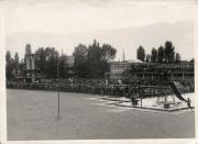 Badegäste in/bei Schwimmbad (Positivo) di Foto Pedrotti, Bozen (1950/01/01 - 1969/12/31)