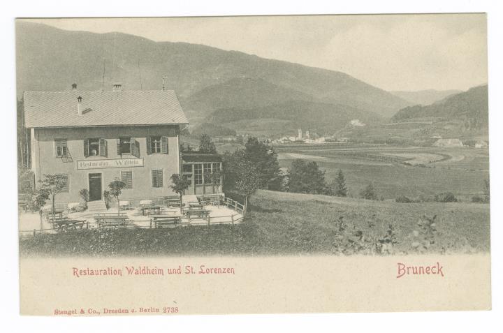 Ansicht von St. Lorenzen vom Waldheim bei Bruneck