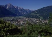 Blick auf Lienz vom Gaimberg gegen Dolomiten