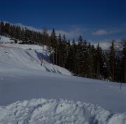 Hochsteinbahn, Schlepplift und Station, Skiläufer