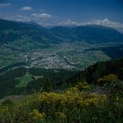 Vista da Hochstein e monte Böses Weibele verso est, sud e ovest