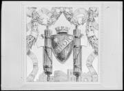 Ripresa di un oggetto. Stemma con fasce e 