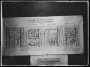 Riproduzione. Disegno di una plastica in rilievo con l'iscrizione: 