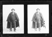 Ripress in studio. Due ritratti di un uomo in piedi