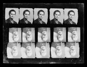 Reproduktion. Zehn Porträts eines Mannes und fünf Porträts einer Frau