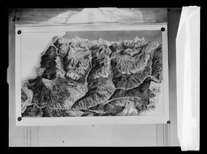 Reproduktion. Landkarte mit den Beschriftungen