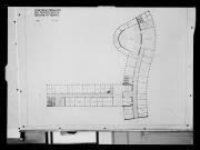 Reproduktion. Projekt für das Amtsgebäude der Region in Trient mit der Inschrift: 