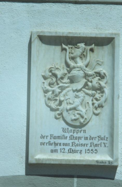 Wappen der Familie Mayr in Lengstein