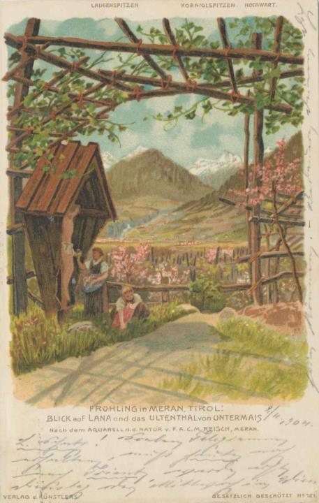 Landschaft (Positivo) di Reisch,Reisch, Franz August Carl Maria (1885/01/01 - 1904/12/31)