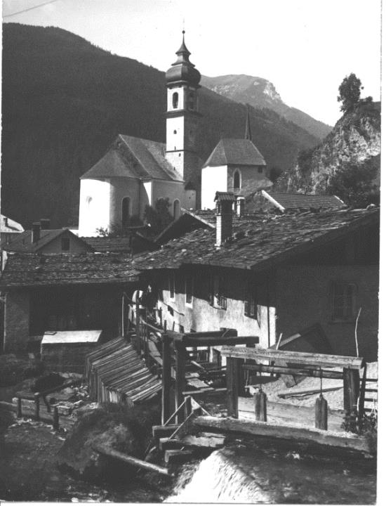 Kirche Brenner Gossensaß Pfarrkirche (Positivo) di Foto R. Jöchler, Sterzing (1920/01/01 - 1939/12/31)