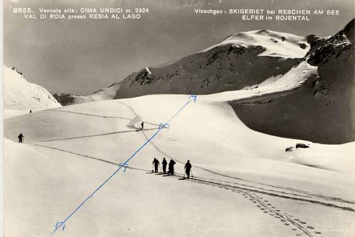Wintersport, Skipisten Graun-Rojental (Positivo) di Foto Fränzl (1930/01/01 - 1959/12/31)